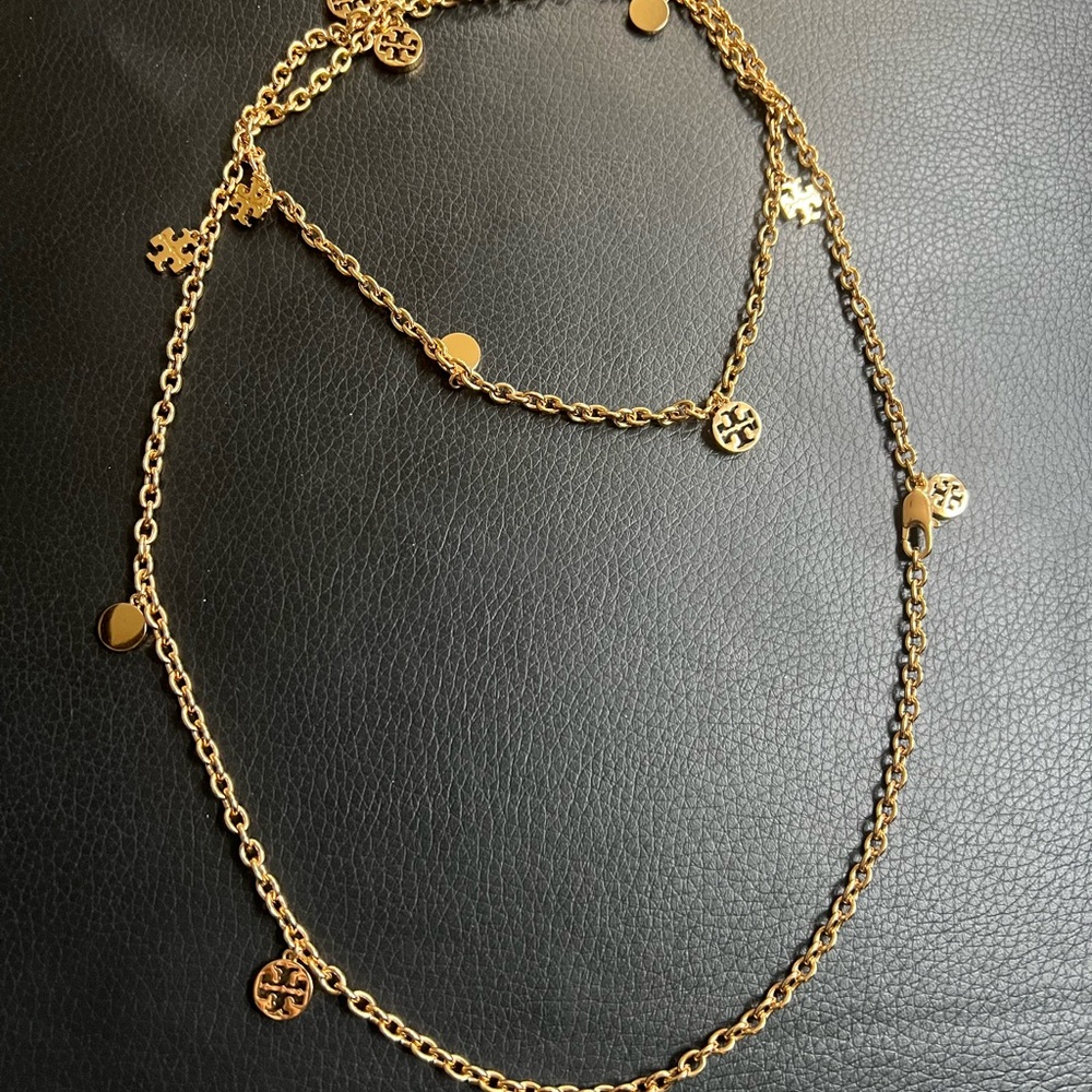 Tory Burch signature logo necklace NWOT
